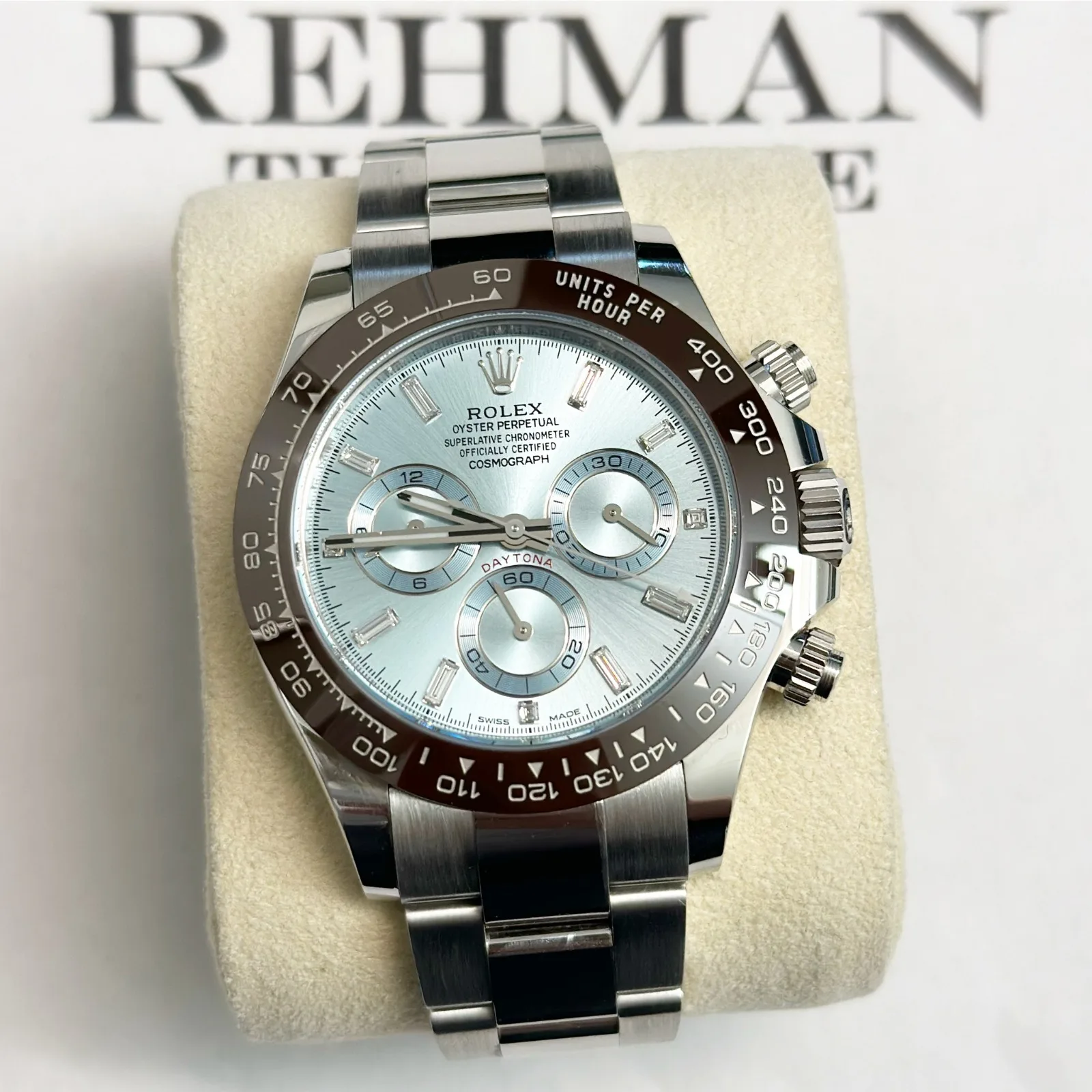 Rolex Cosmograph Daytona Platin Baguette