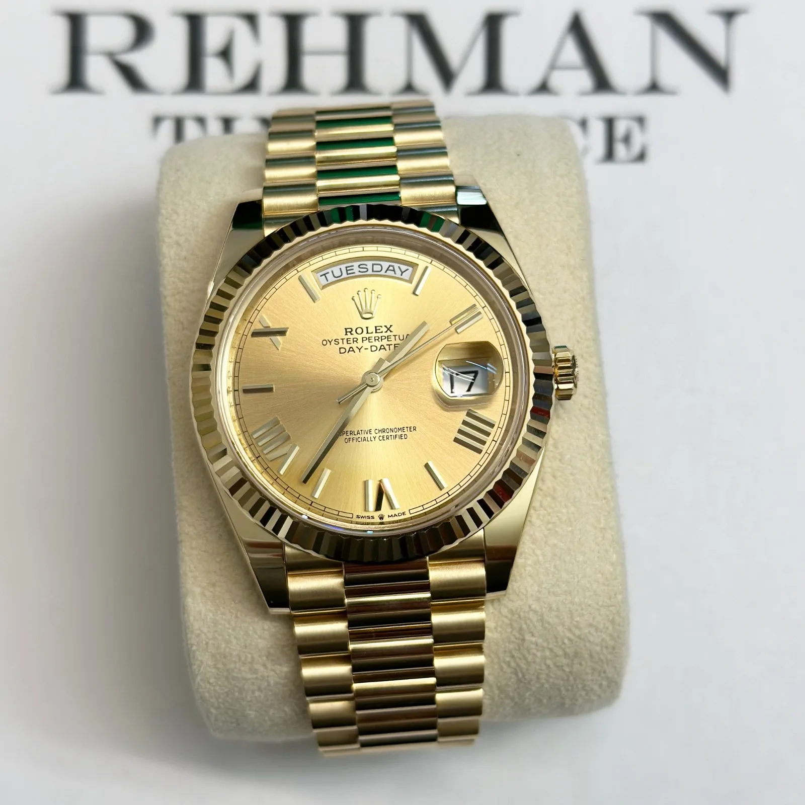 Rolex Day-Date Champagne Roman Dial