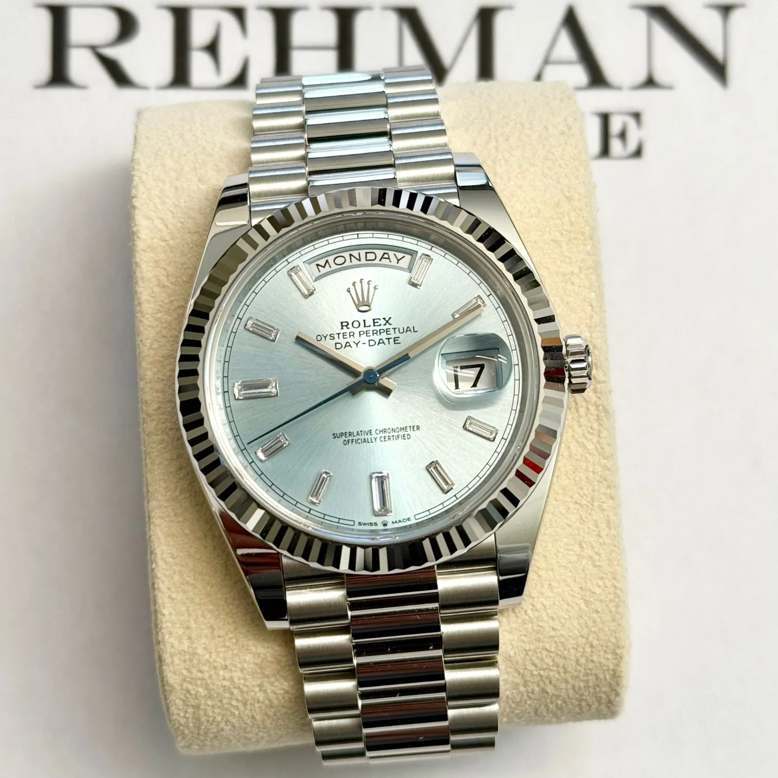 Rolex DayDate Platin Baguette Dial 228236