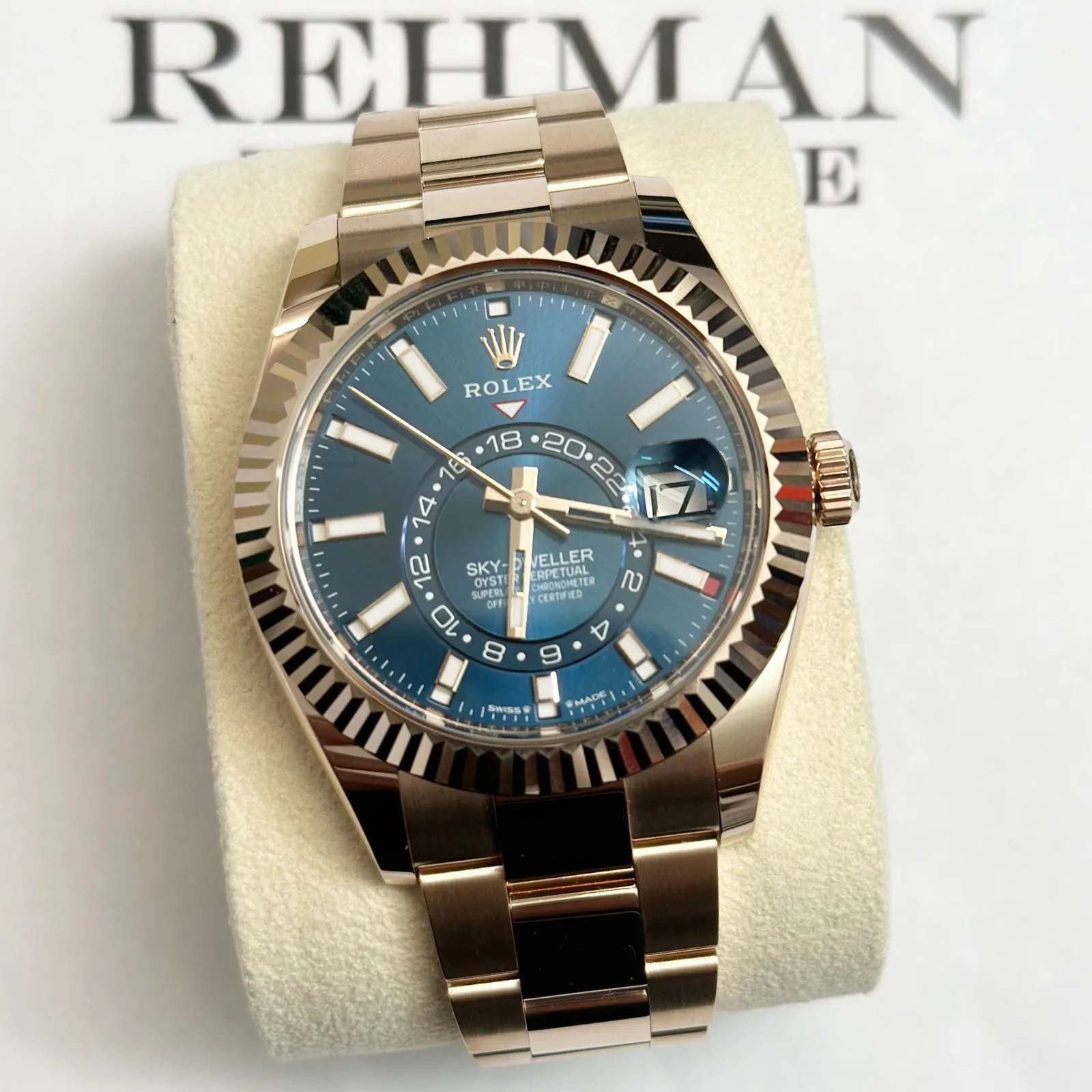 Rolex Sky-Dweller Everose Blue